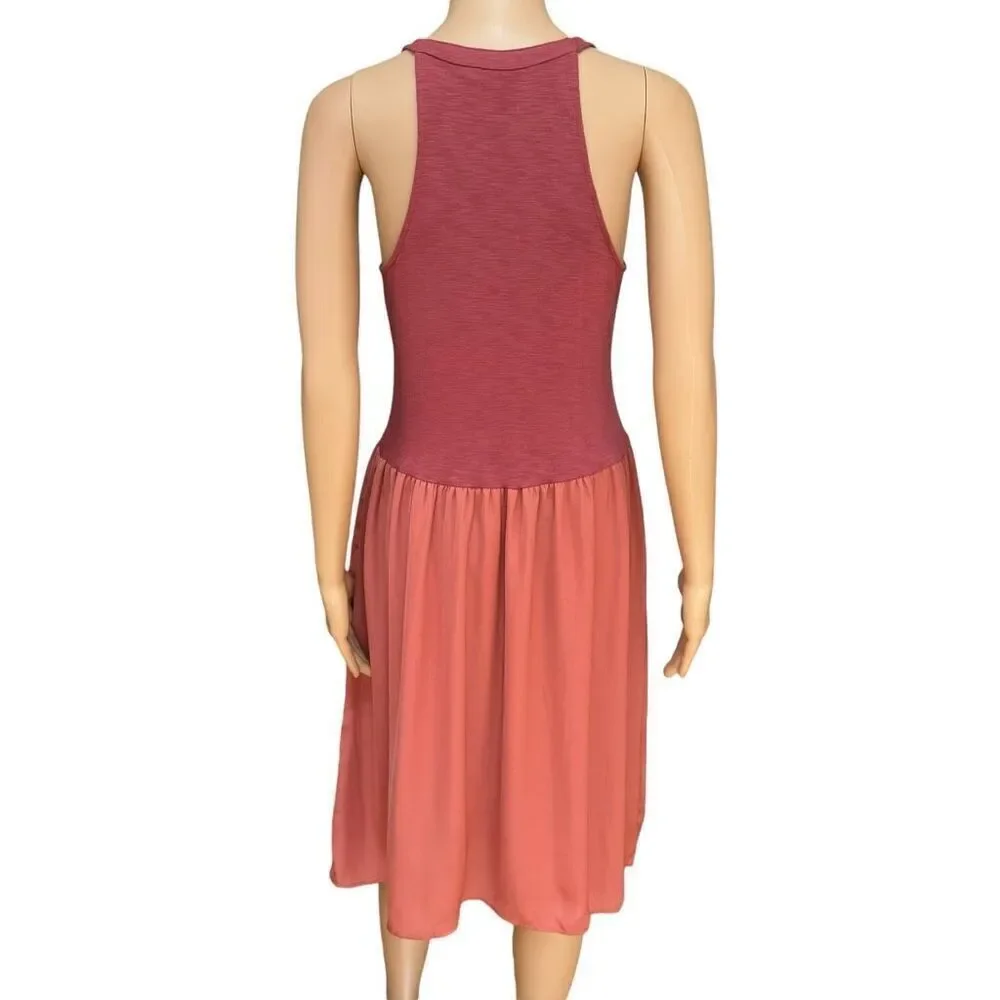 Anthropologie Dolan Left Coast Rust Fabiana Knit Tank Dress Sz XS A Line NWT